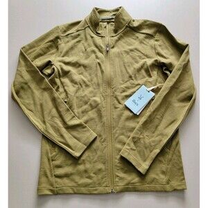 Ibex 100% Merino Wool Full Zip Jacket Women's Size XXL NWT Olive